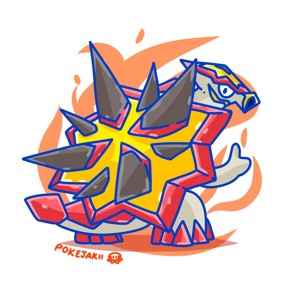 JakiTako's tweet photo. Pokemon Gen 7! Turtonator! #pokemon #pokemonfanart #pokemongen7 #takojaki #pokejaki https://t.co/cmpe2Em1Ka