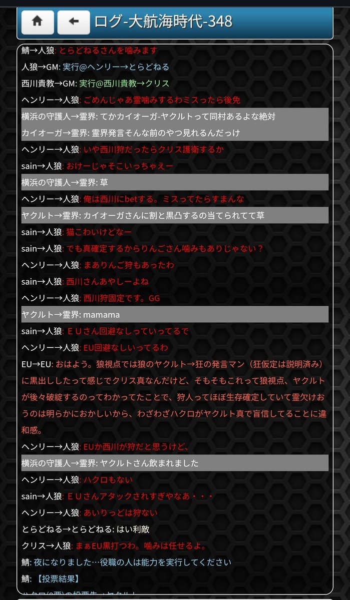 onlinePL_'s tweet photo. 人外co

鯖→発言マン:【占い師】です

ヤクルト:【占】発言マン→黒
クリス:【占】ヘンリー→白
発言マン:【占】りんごちゃん白

発言マン:まあ確かにヤクルト真出ようかもしれない
発言:で良い

あ
い
う
え
お
か
き
く
け
こ

とらどねる:はい利敵
とら:利敵マン出禁推し

https://t.co/U7r96Bzd0c https://t.co/jFfe3DPcAc