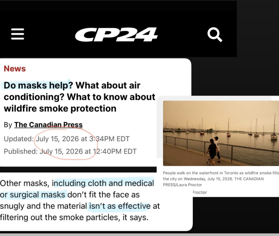 MelissaLMRogers's tweet photo. HAHA 😆 all of a sudden media are now admitting that CLOTH MASKS are not effective, even for wildfire smoke

Yet just a few years ago we were FORCED to mask up to save lives 😡

I honestly feel bad for people who believed the COVID nonsense https://t.co/UZ8i5ntLdl