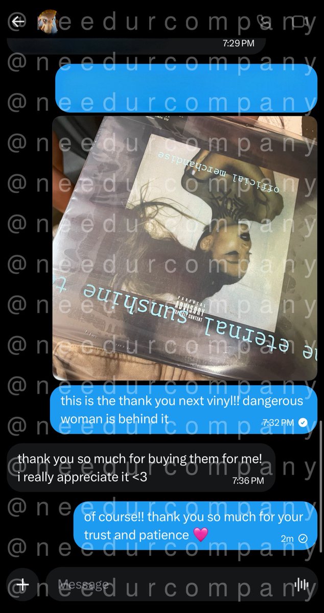 needurcompany's tweet photo. #needurcompanyproof ariana pop up offline proxy purchase 🩵 thank you so much for your trust https://t.co/YsK5vbLf25