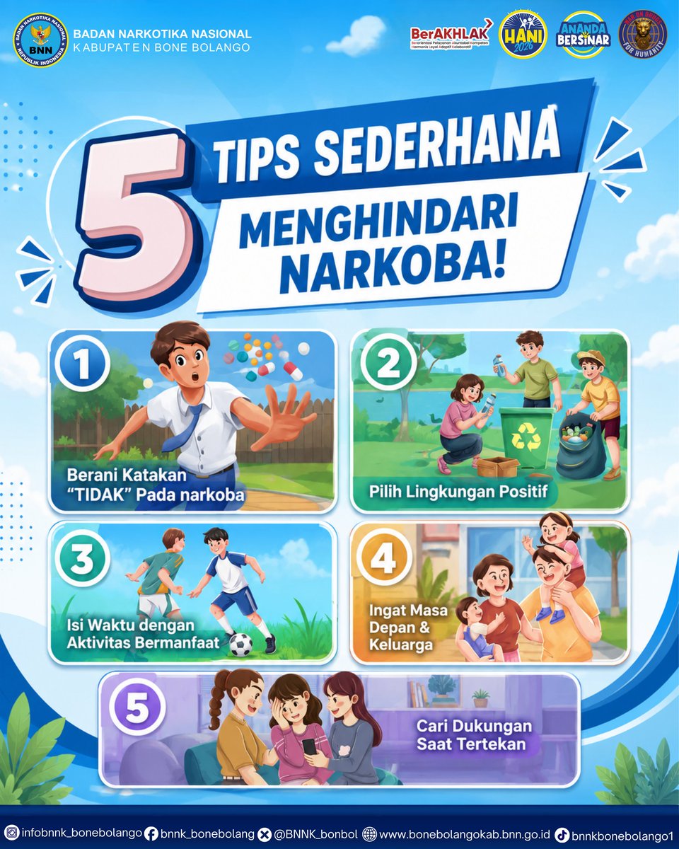 infobnnk_bonbol's tweet photo. Mencegah penyalahgunaan narkoba dimulai dari diri sendiri. Setiap keputusan baik yang kita ambil hari ini adalah investasi untuk masa depan yang lebih cerah.

#indonesiabersinar
#warondrugforhumanity
#bonebolangobersinar
#humasbnnkbonebolango https://t.co/Nxkk7KZr5Y