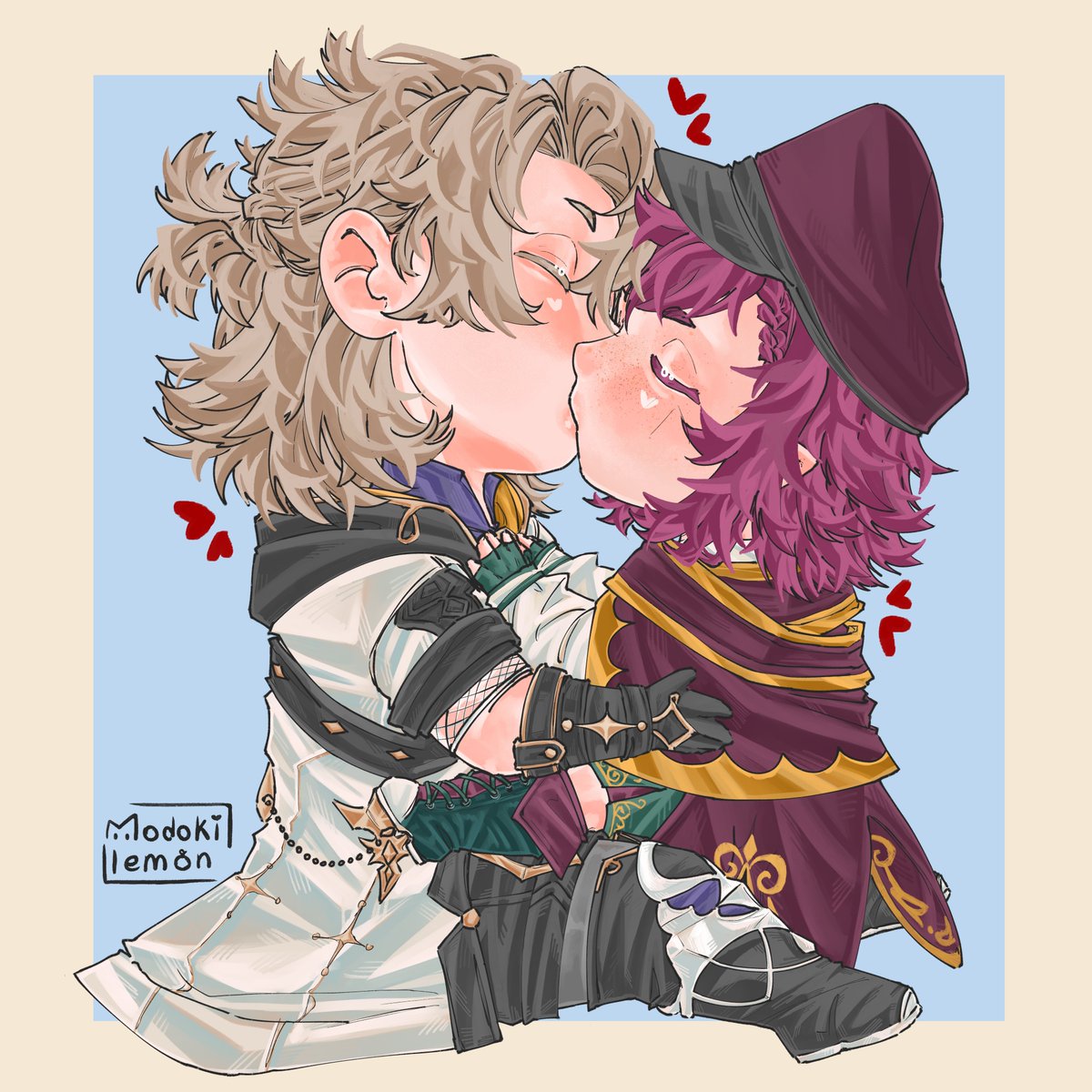 feinilla's tweet photo. Los bonitos se dan besitos, se aman mucho. ♥♥♥

Artista: @Modoki_Lemon https://t.co/9Ko7vNsDcM
