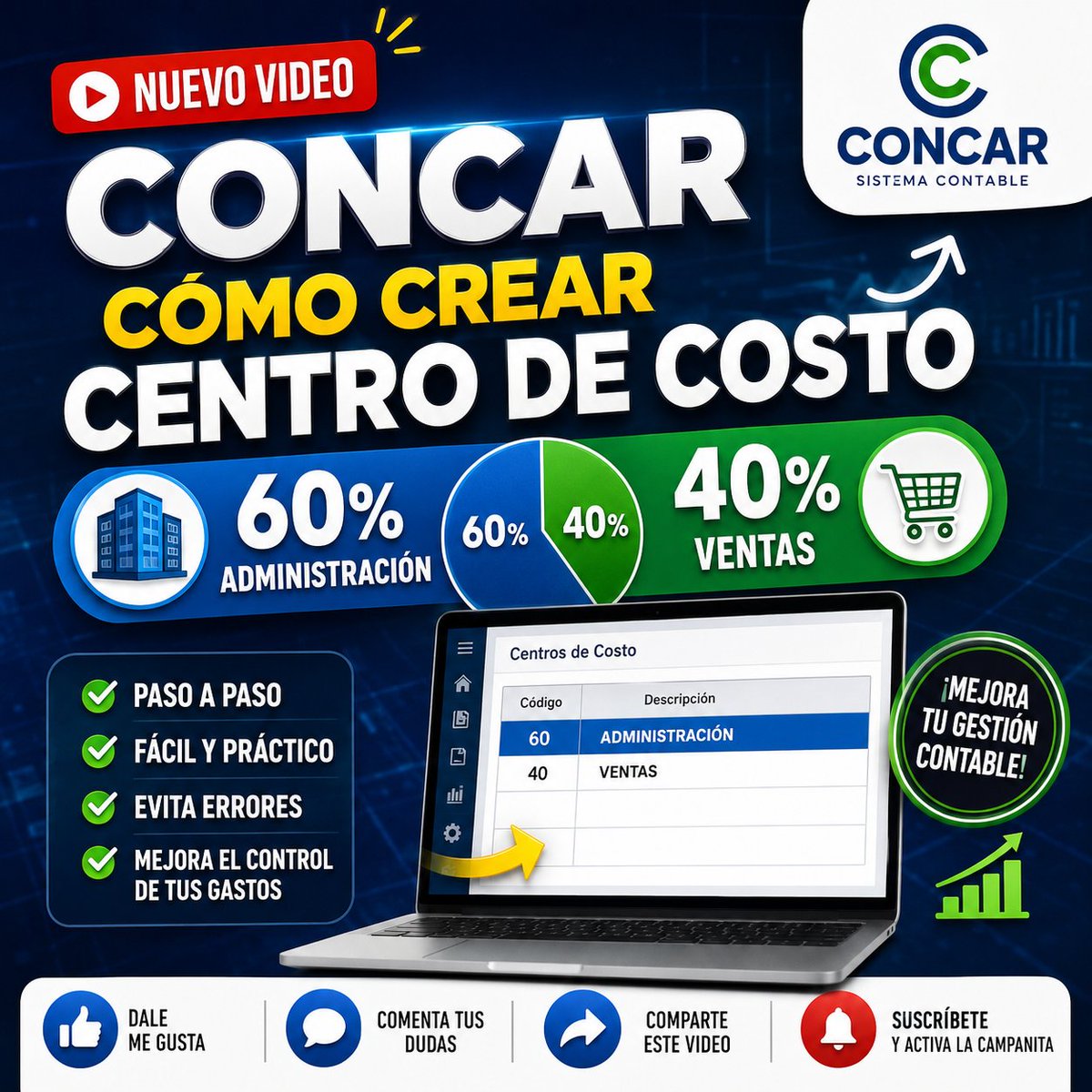 EstudiContable's tweet photo. 🔵 🟣 🔥 APRENDE A CONFIGURAR CENTROS DE COSTO EN CONCAR SIN ERRORES 🔶 CONC... https://t.co/iWF7VgJ4OB a través de @YouTube https://t.co/0B7X6Tgm0F