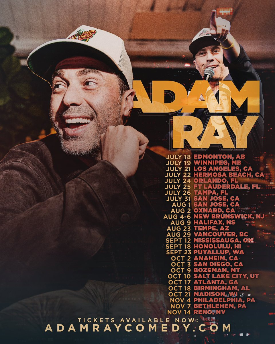 adamraycomedy's tweet photo. TOUR DATES!! You coming???🔥🔥🔥 https://t.co/cBFUeQ8Jpy