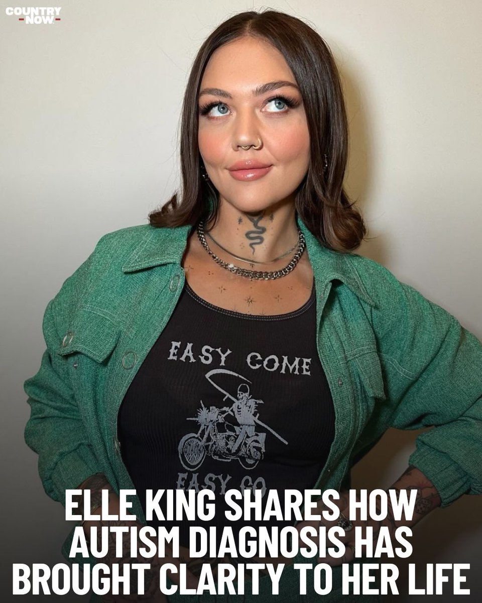 CountryNow's tweet photo. .@ElleKingMusic is opening up about her recent autism diagnosis and how it has given her a deeper understanding of herself.🙌 https://t.co/sgYxEiVy1r https://t.co/RiflvrsVkm