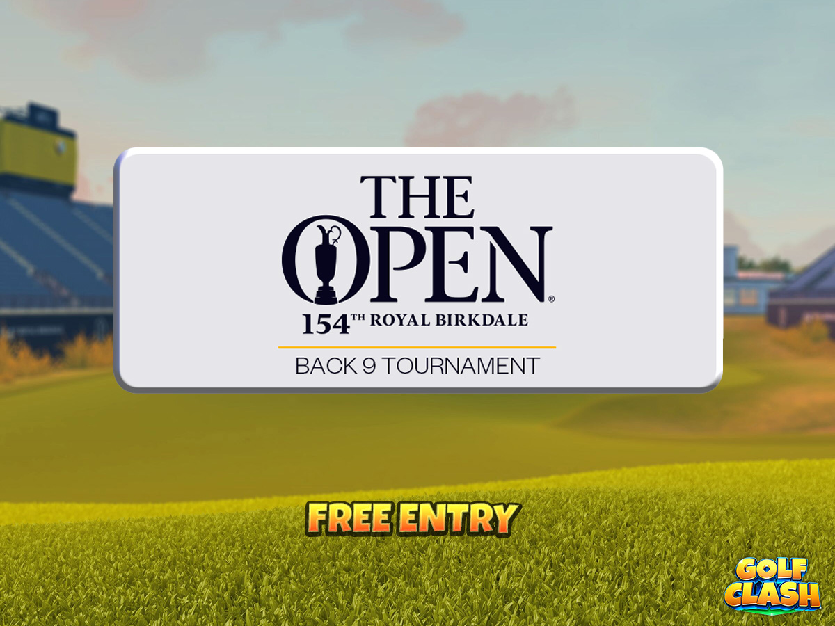 GolfClashGame's tweet photo. Round two, tee off!⛳

We are back with the Back 9 Holes of the famous Royal Birkdale, in The Open Championship Tournament. You can't miss this one, so take advantage of the Free Entry modifier and meet us there!

Check out the details in our in-game news section. 📰 https://t.co/dttjtKtttc
