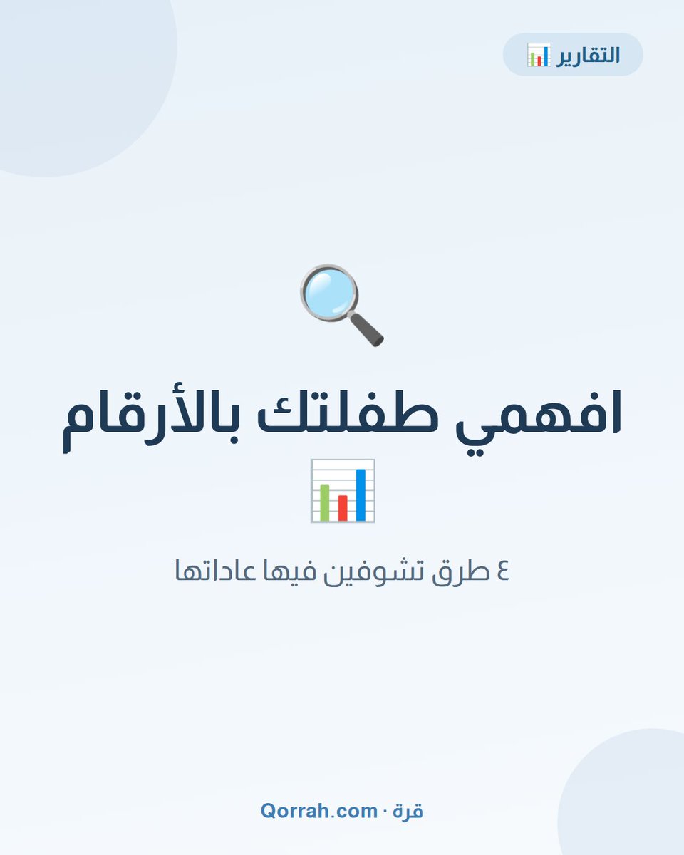 QorrahApp's tweet photo. الأرقام تحكي! 📊 تقارير «قرة» تعرض يوم طفلك على شبكة زمنية بفواصل ال��اعة ⏰ وأسبوعه للمقارنة 📅 وقائمة مرتّبة 📋 وملخص بالإجماليات والمتوسطات ✨ نصيحة الدليل: راجعي الملخص أسبوعيًا وشوفي التطور 💙

🌐 https://t.co/XLhAk5jDnB
📲 حملي التطبيق: https://t.co/jkuuAGqs76

#قرة #أمومة #نوم_الطفل #أمهات_السعودية #Qorrah