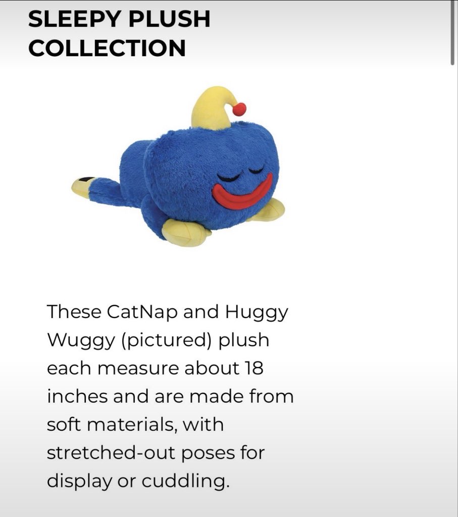 nap_1188's tweet photo. So apparently there’s new huggy and catnap plushies of them laying down and sleeping?! https://t.co/EGxAgU2DoR