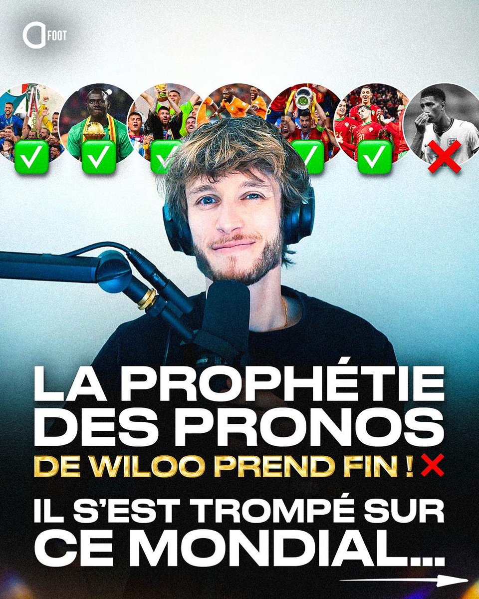 ActuFoot_'s tweet photo. Ta prophétie s'arrête là, @WilooFootball. 🥲 https://t.co/CgpD3BWzVu