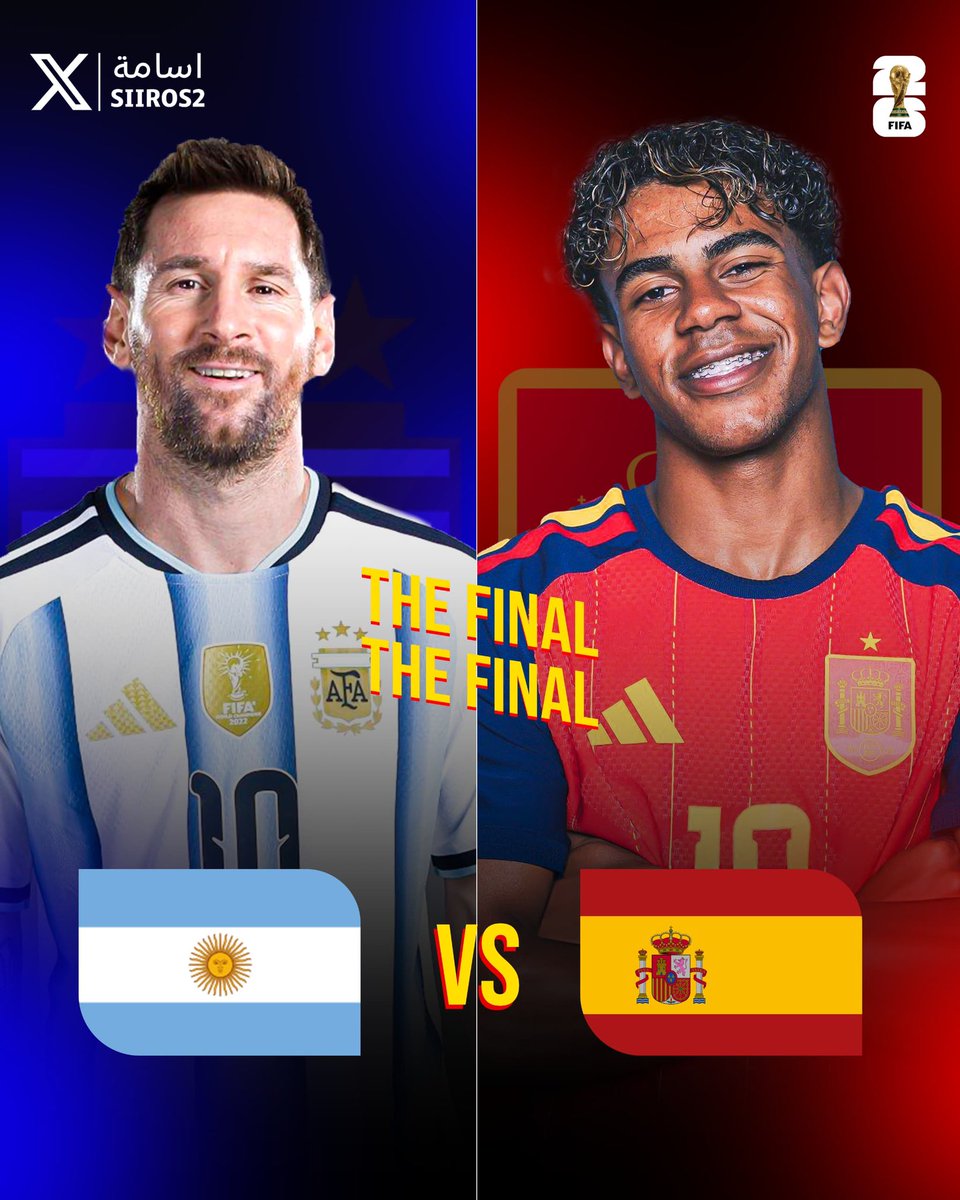 Siiros2's tweet photo. 🚨🚨🚨🚨🚨🚨🚨🚨🚨🚨🚨🚨🚨

عااااااااااااااااااااااااااااااااااااااااااااااااااااااااجل — رسـمـيـاً :

نــهــائـي كــأس الــعــالــم 2026م :

🇪🇸 اسبانيا VS الأرجنتين 🇦🇷

🗓️ يو�� الأحد 19 يوليو 
⏰ الساعة 10:00 مساء 
🏟️ ملعب ميتلايف 🇺🇸

😱😱😱😱😱😱😱😱😱😱😱😱😱😱
🤯🤯🤯🤯🤯🤯🤯🤯🤯🤯🤯🤯🤯🤯
🔥🔥🔥🔥🔥🔥🔥🔥🔥🔥🔥🔥🔥🔥