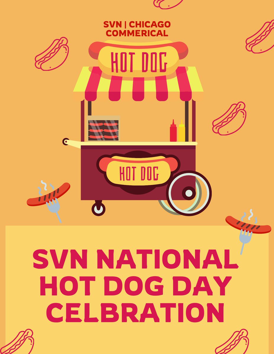 SVNChicago's tweet photo. Happy #NationalHotDogDay! 🌭

As a Chicago-based company, celebrating was mandatory. And of course, we went with the best—Vienna Beef. 🌭

Nothing beats a Chicago hot dog and a great team. #Chicago #OfficeCulture #SVNChicago https://t.co/MaH1LZl4c4