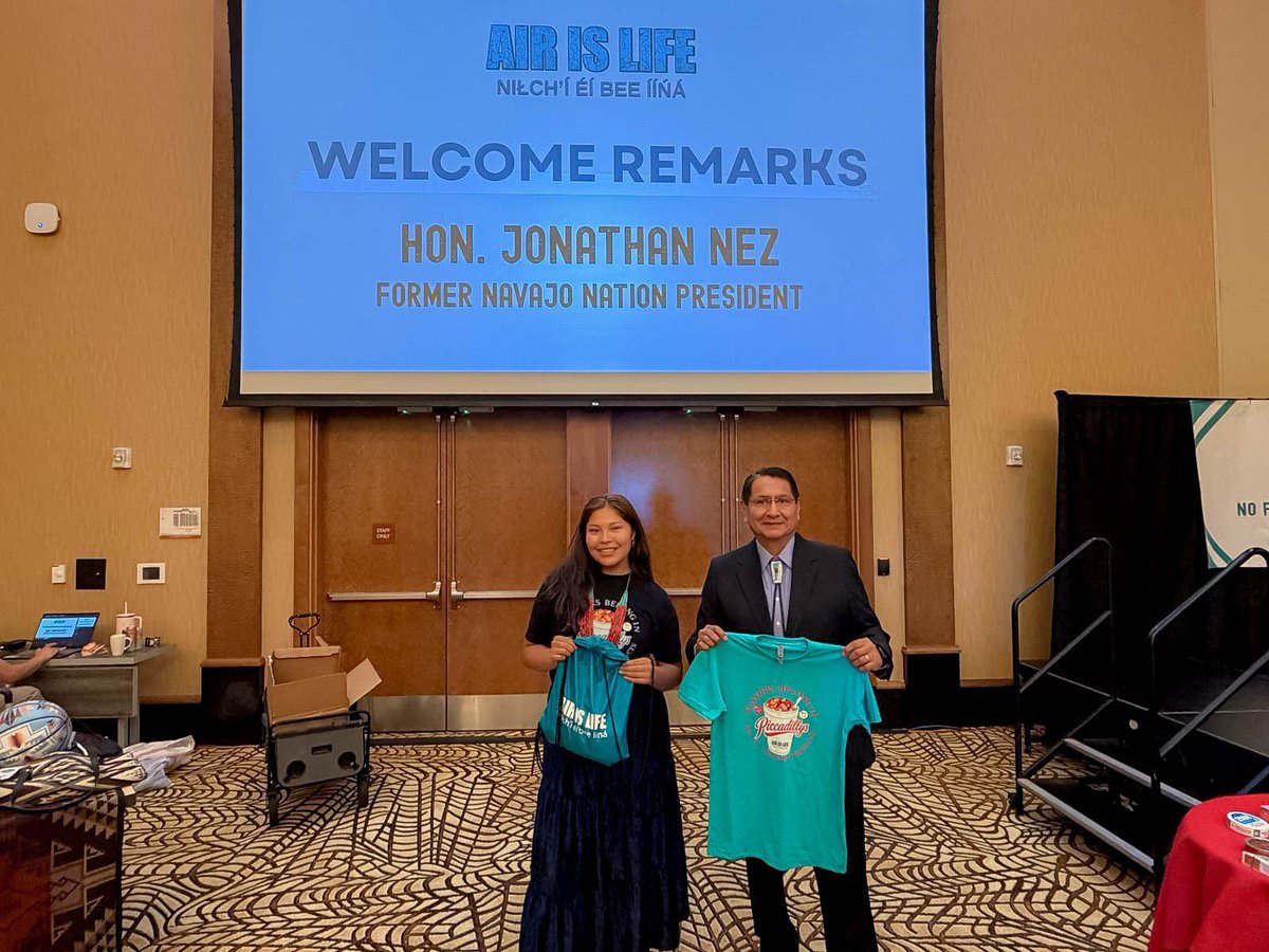NezForAZ's tweet photo. Phefelia and I were honored to give the opening remarks at the Air Is Life Youth Conference.

It was inspiring to see so many young people engaged in conversations about preventing tobacco and vaping use in our schools and communities. https://t.co/maelR8EuR4