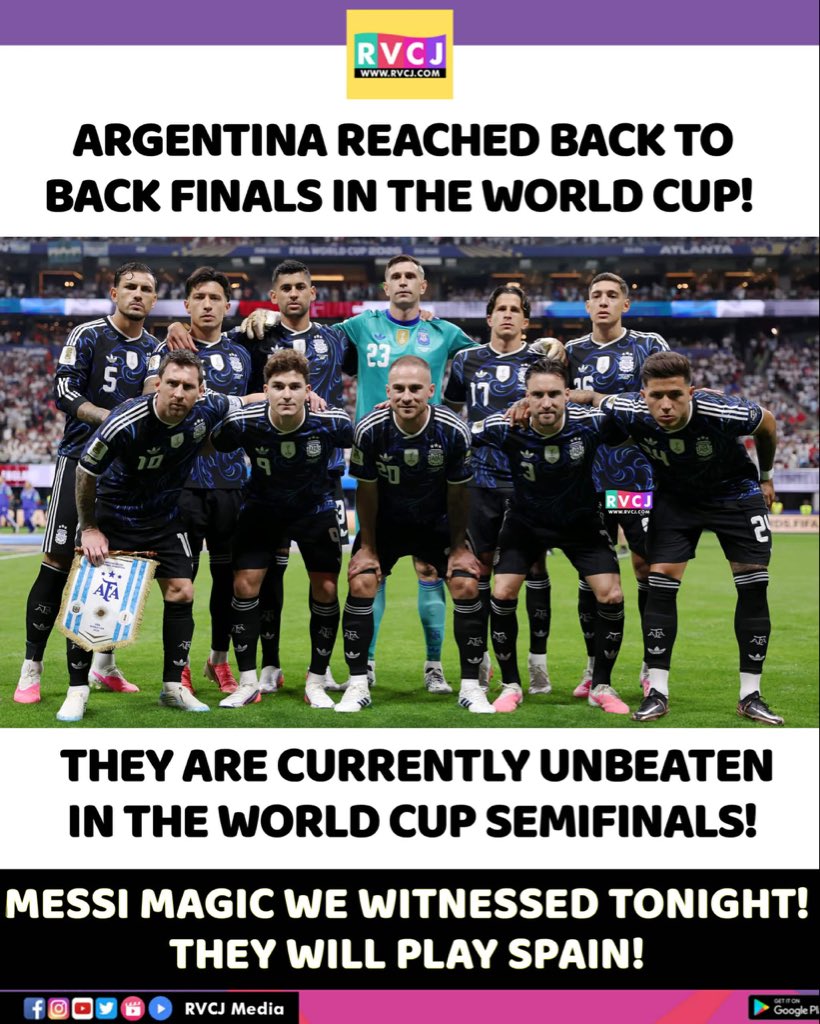 RVCJ_FB's tweet photo. Argentina Into The FINALSSSS 🇦🇷 🔥❤️

#fifa #fifaworldcup2026 #fifaworldcup #messi https://t.co/xdRDZvcAzd