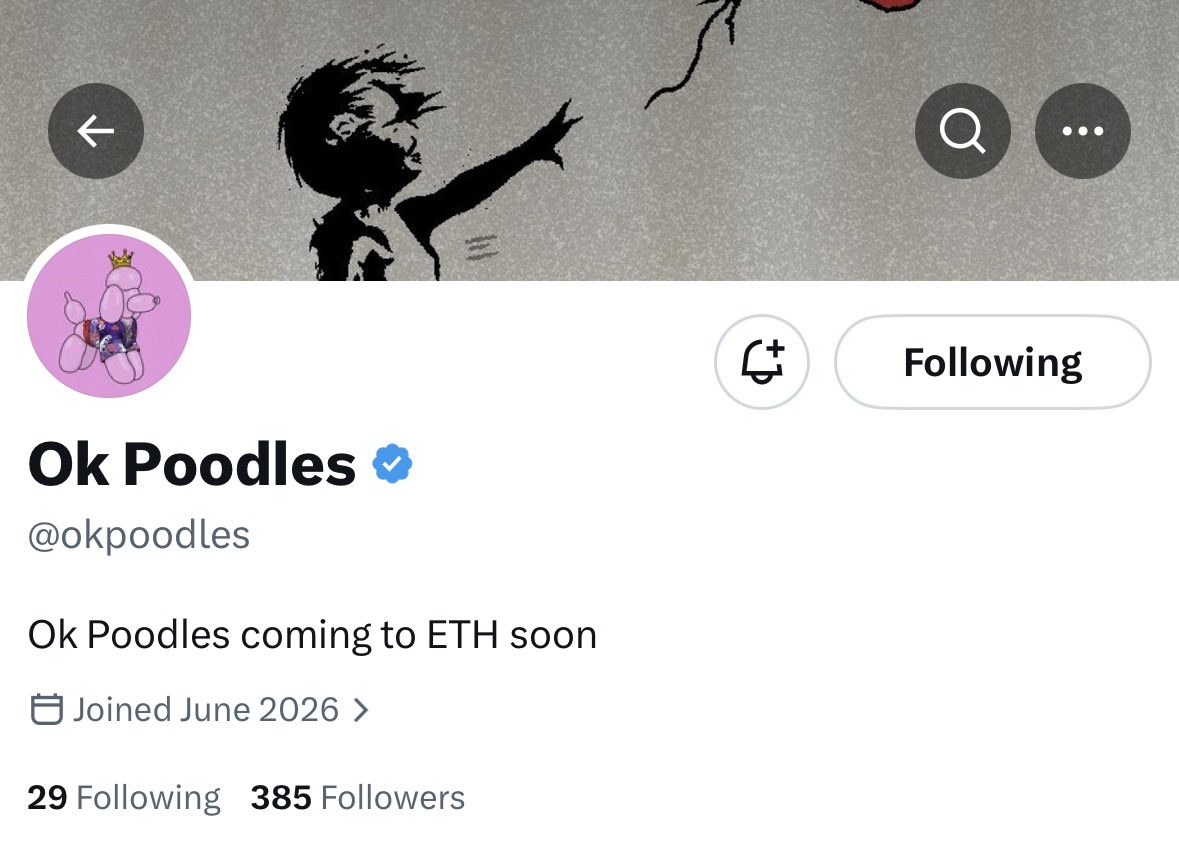 spendingmgr's tweet photo. Early alpha: @okpoodles by @endrythi

> OK poodles coming soon to ETH

📌 : @endrythi is founder of @okdegen : 0.001 -> 0.018 (ATH)

If you can see this, you’re very early !! https://t.co/umx0qZeExh