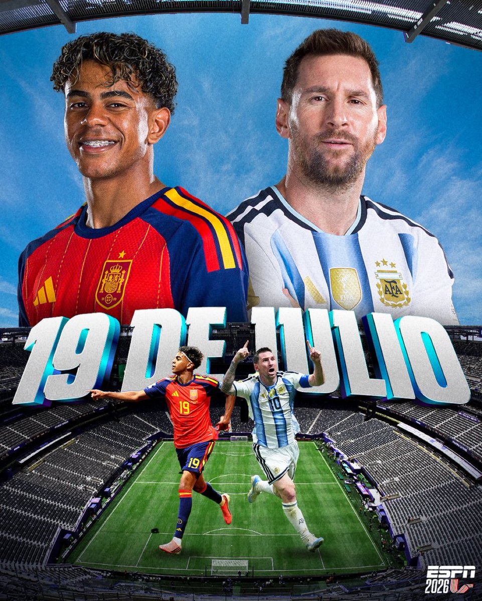 AlertaNews24's tweet photo. 🇪🇸⚽️🇦🇷 | MUNDIAL 2026: LA FINAL DE LA COPA DEL MUNDO SERÁ ENTRE ESPAÑA Y LA ACTUAL CAMPEONA ARGENTINA. https://t.co/iNsOdtfGLU