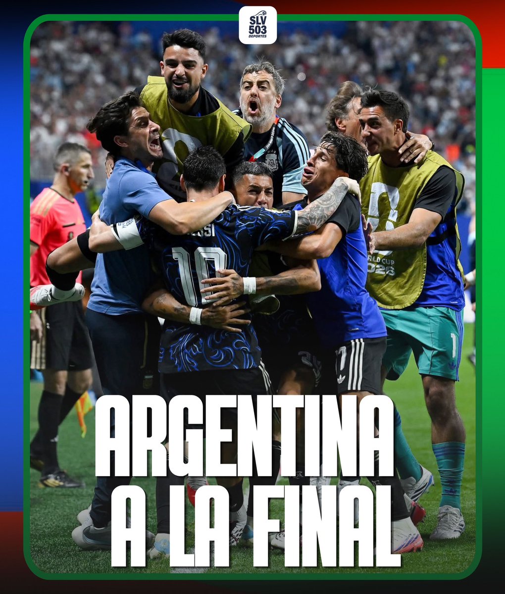 slv503com's tweet photo. ARGENTINA A LA FINAL DEL MUNDIAL 2026

#Mundial2026 #Argentina #Inglaterra #slv503 https://t.co/7rbjtk8121