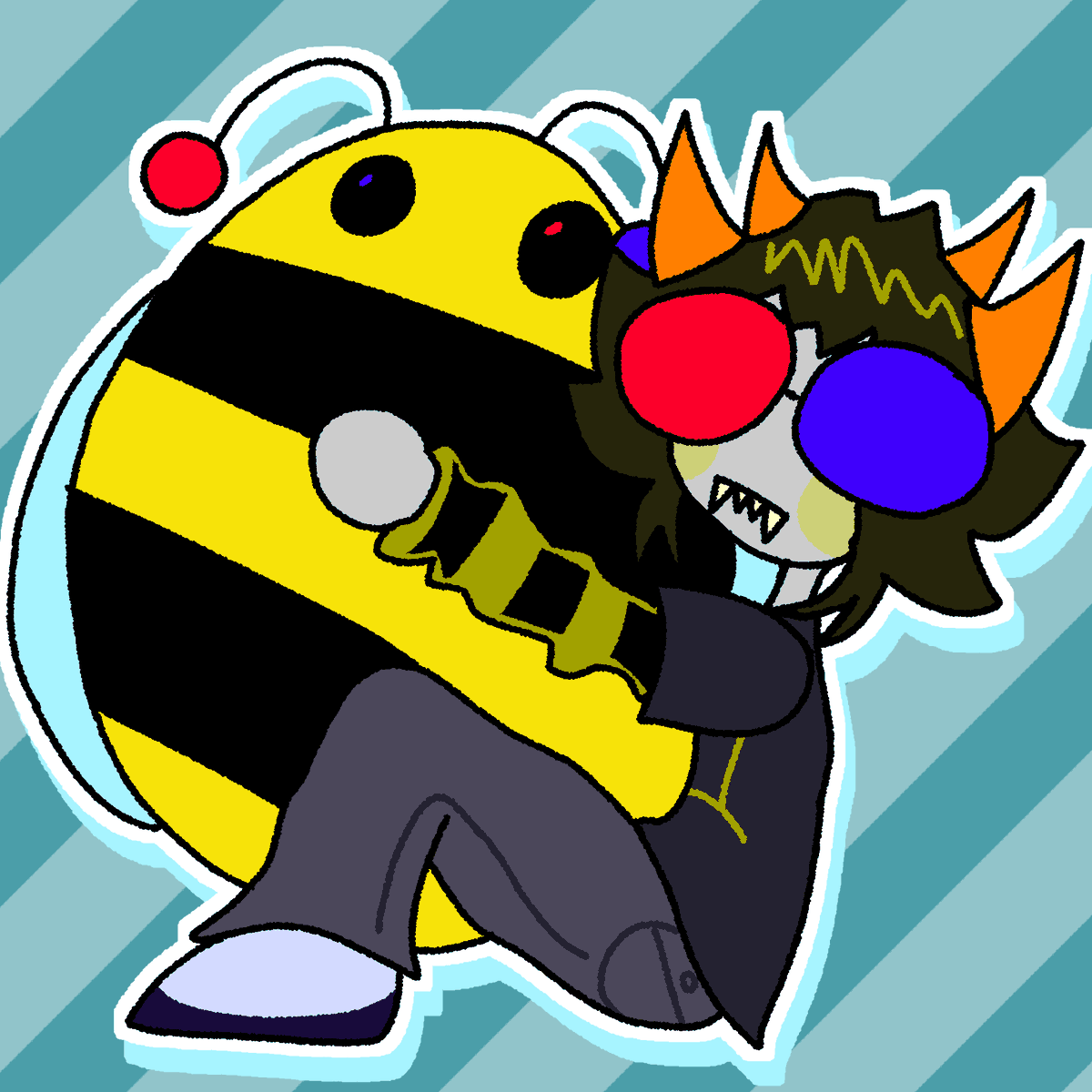 latulippyrope's tweet photo. me and my giigantiic bee plu2hiie agaiin2t the world🌷 https://t.co/bbTDmxxOCV