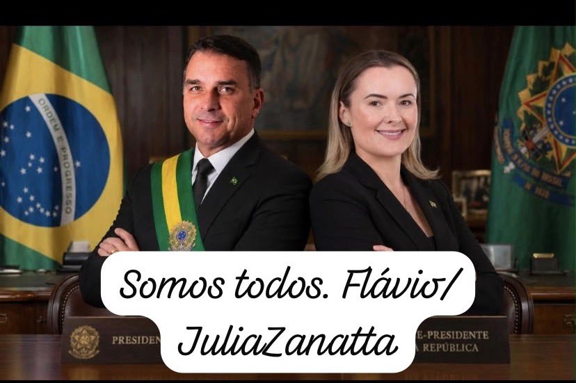 beba_gomes's tweet photo. @DanjelBigHouse Eu amo a criatividade brasileira. TMJ Dito isso é: Flávio/Julia Zanatta 1 Turno e voto só, DNA Bolsonaro e indicação @bolsonarosp Nós 😎🌻🇧🇷🙏 https://t.co/zEqS6rjYp6