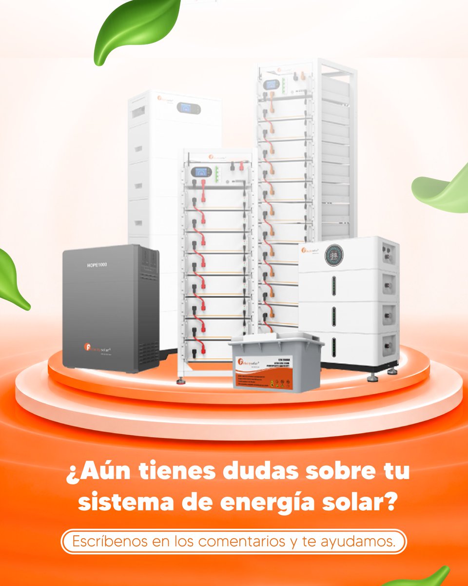 Felicitysolarcl's tweet photo. ¿Aún tienes dudas sobre cuál es el sistema de energía solar ideal para ti? ☀️🔋

Déjanos tus preguntas en los comentarios y nuestro equipo te ayudará a encontrar la solución que mejor se adapte a tus necesidades.

¡Da el siguiente paso hacia una energía más eficiente, segura y sostenible! 🌱

#FelicitySolar #EnergíaSolar #AlmacenamientoDeEnergía #BateríasDeLitio #EnergíaRenovable #SolucionesSolares