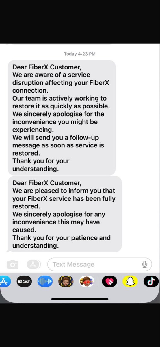 OnlineJug's tweet photo. @NgComCommission @MTNNG @MTN180 Despite this message from them, our internet have still not been restored https://t.co/d1OxUQVzp5