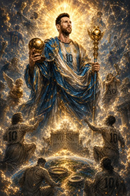 anarchycat7's tweet photo. Messi, Dios del Fútbol https://t.co/LYZterHnX8