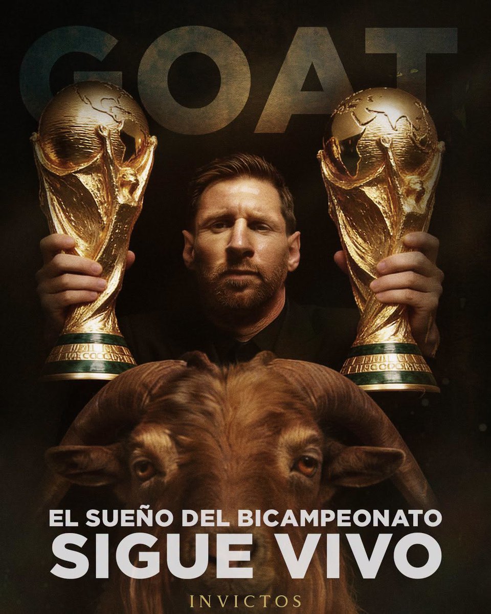 InvictosSomos's tweet photo. ¡¡GRACIAS POR EL MEJOR ÚLTIMO BAILE DE TODA LA HISTORIA!!

Ni Cristiano Ronaldo, ni Neymar Júnior, ni Manuel Neuer, ni Luka Modric, ni Kevin De Bruyne. Por supuesto que tenía que ser Lionel Messi el que lograra el mejor último baile de toda la historia.

Registrando ¡¡8 GOLES Y 4 ASISTENCIAS!! en 7 partidos disputados, siendo líder de goleo del torneo, siendo el sublíder de asistencias de la competición y marcando diferencia en todas las fases de eliminación directa. Así es como Lionel Messi logró meterse a una nueva final en el torneo más grande que existe.

Con 39 años de edad, y cuando ya no tiene absolutamente nada que demostrar el GOAT buscará el bicampeonato del mundo en su último baile con la Selección de Argentina. 

Solo él podía conseguir algo así.

¡¡SON COSAS DEL MEJOR FUTBOLISTA DE TODOS LOS TIEMPOS!!
