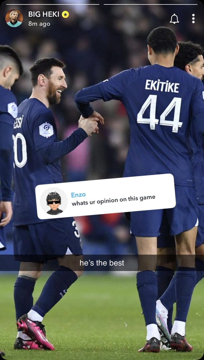 AnythingLFC_'s tweet photo. Hugo Ekitike on Snapchat 📱 

🐐 https://t.co/GXfJLBnR6Q