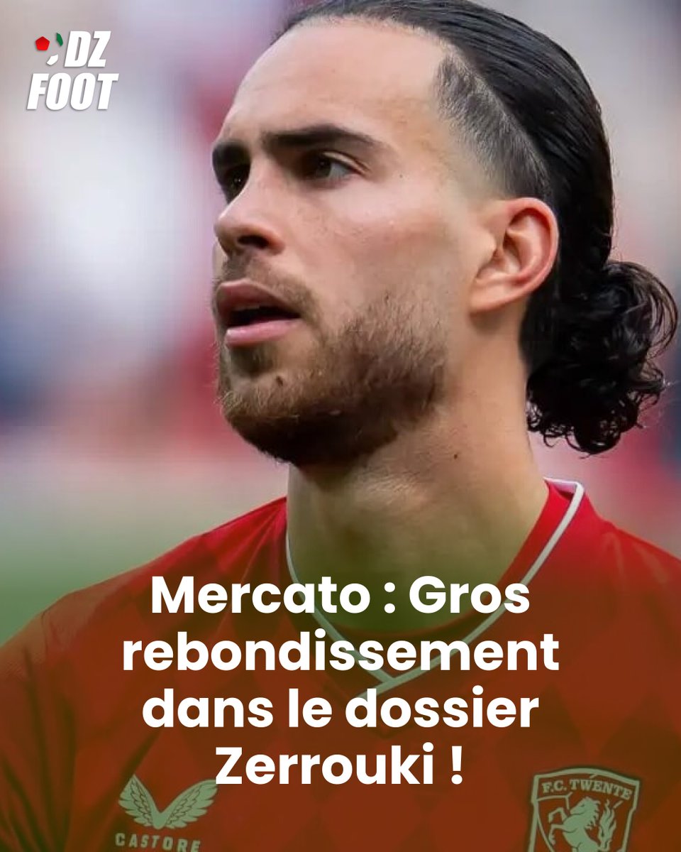 DZfoot's tweet photo. 👉 https://t.co/jUBnilokr9
Le retour de Ramiz Zerrouki au FC Twente n'est désormais plus qu'une question d'officialisation, malgré les rumeurs l'envoyant en Italie ou aux Émirats. Après plusieurs semaines de négociations, le club d'Enschede et le Feyenoord Rotterdam sont parvenus à un accord pour le transfert définitif du milieu de terrain algérien, qui va s'engager pour les quatre prochaines saisons avec son ancien club.