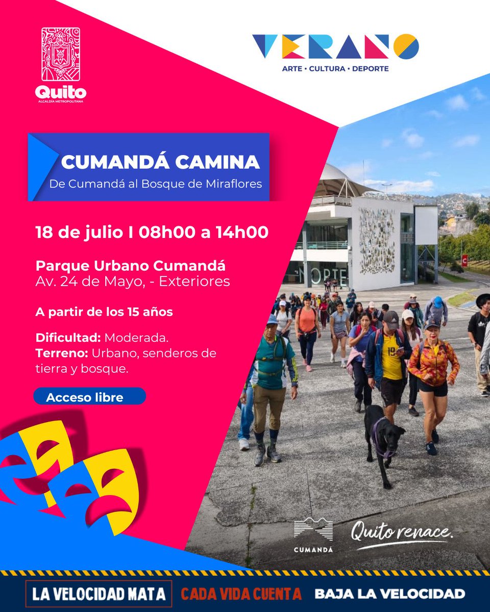 quitocumanda's tweet photo. 🌿🚶‍♀️ #VeranoDeLasArtes | Descubre otra forma de recorrer Quito con Cumandá Camina.

Este 18 de julio acompáñanos en un recorrido desde el Parque Urbano Cumandá hasta el Bosque de Miraflores. 

@culturaquito

#QuitoRenace
#QuitoNoSeDetiene https://t.co/YTpXl6XAnM
