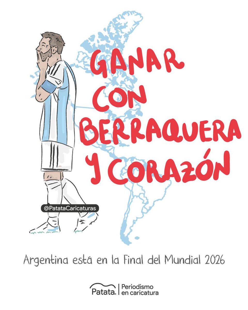 PATATAdibujo's tweet photo. 🫱🏼‍🫲🏽🇦🇷 Mucho por aprender. Argentina está en la final con berraquera y corazón. https://t.co/UUNj2mHPOJ