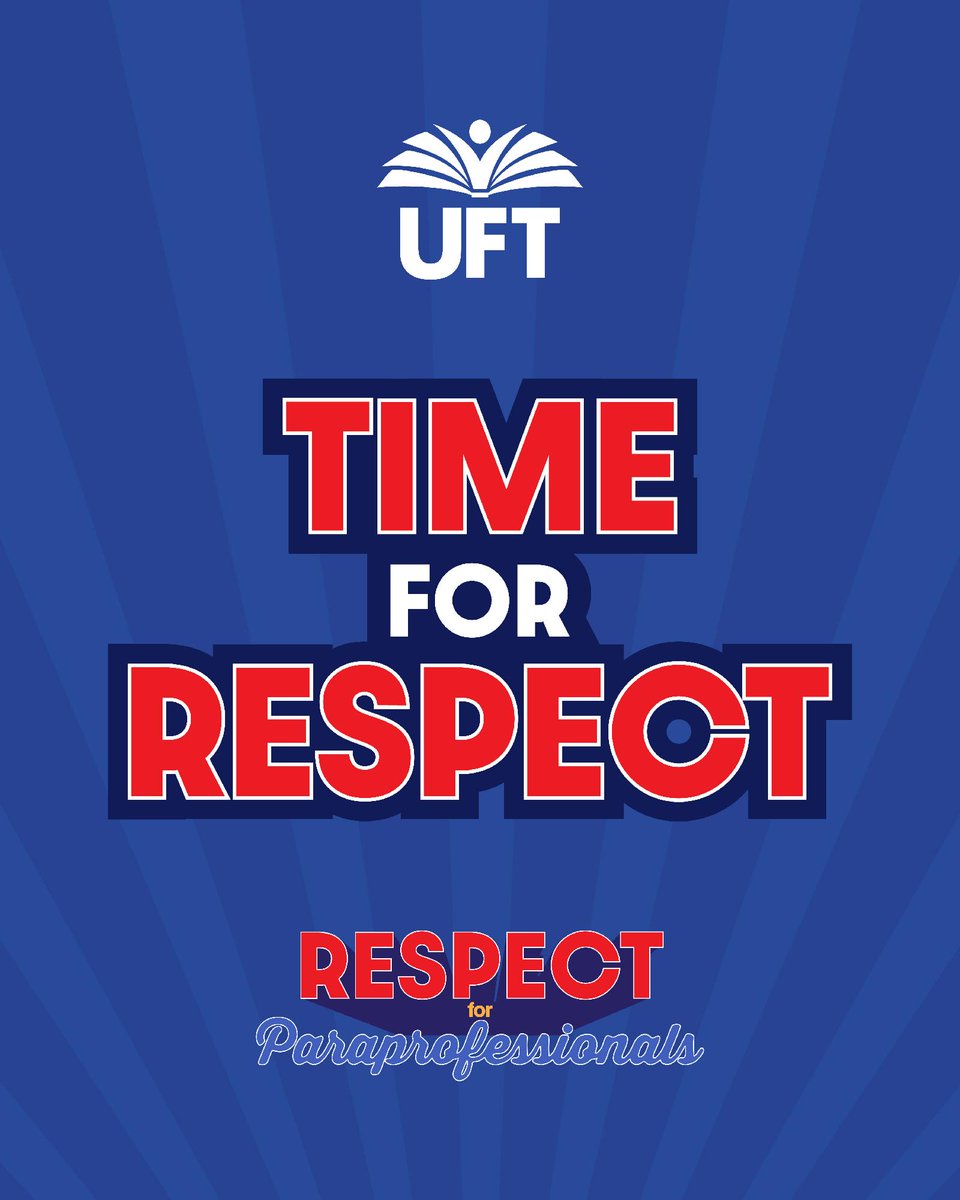 UFT's tweet photo. Tomorrow is a BIG day for all New Yorkers, especially paras and their students.

All eyes are on @NYCCouncil. At 10:30 a.m., the Labor Committee votes whether to vote the para RESPECT check bill out of committee. If that happens, the bill will be voted by the full Council at 1:30 p.m. 

Keep a close eye on our social media pages for real-time updates throughout the day. It’s time for RESPECT!

#RESPECTForParaprofessionals