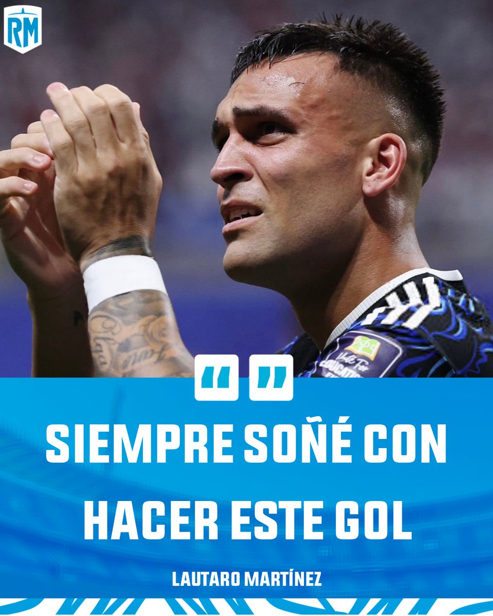 RacingManiacos's tweet photo. "La primera vez que mi viejo me compró un par de botines, siempre soñé con meter este gol.

Esto es para mi vieja, que desde que me fui a #Racing, nunca dejó de tender mi cama"

👉 Lautaro Martínez https://t.co/ZkZlf25JRi