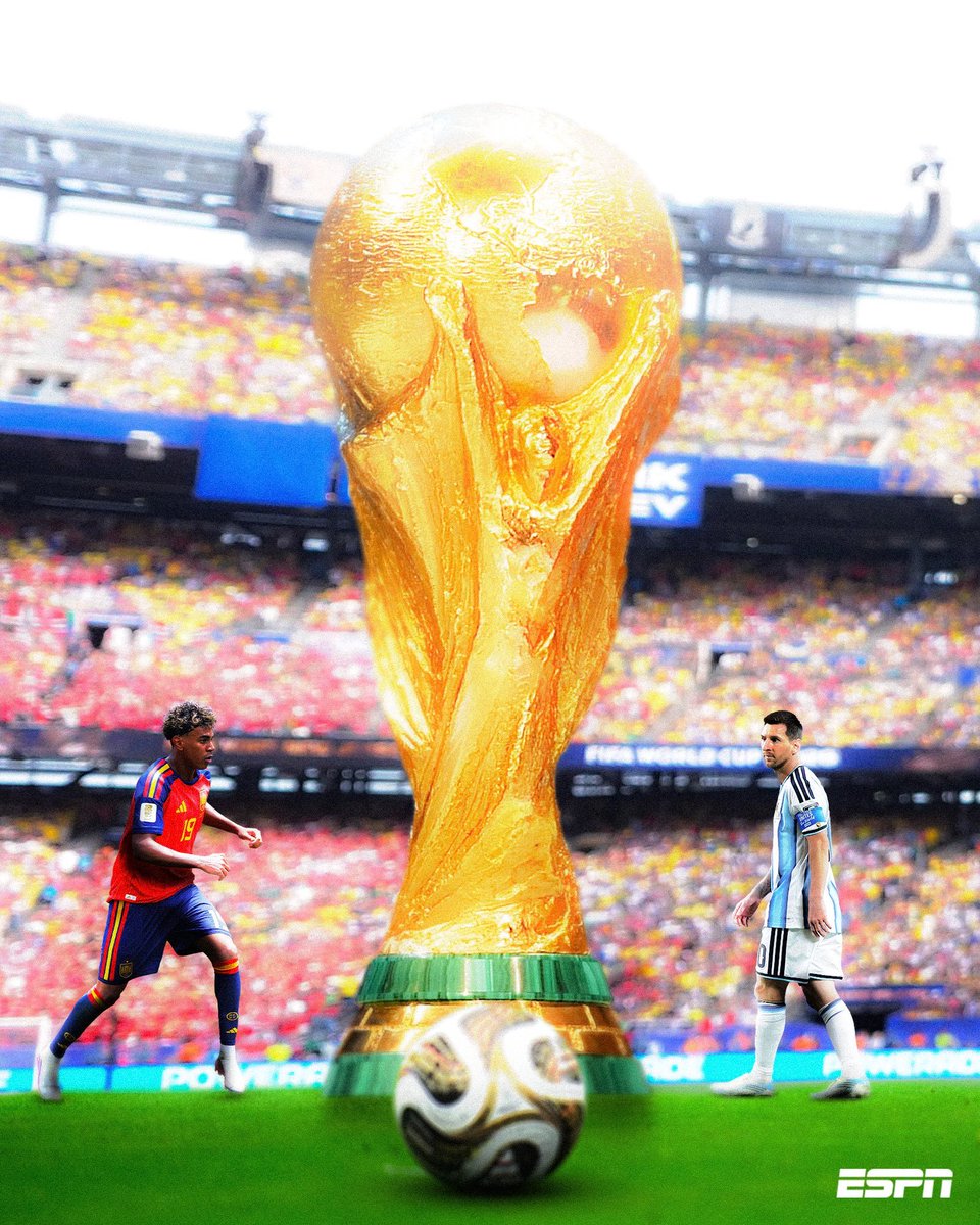 rohitz02's tweet photo. May the best team win. A classic awaits! 🇦🇷 vs 🇪🇸

#final #fifawc #worldcup #messi #2026 #argentina #spain https://t.co/tqz2KMCDMR