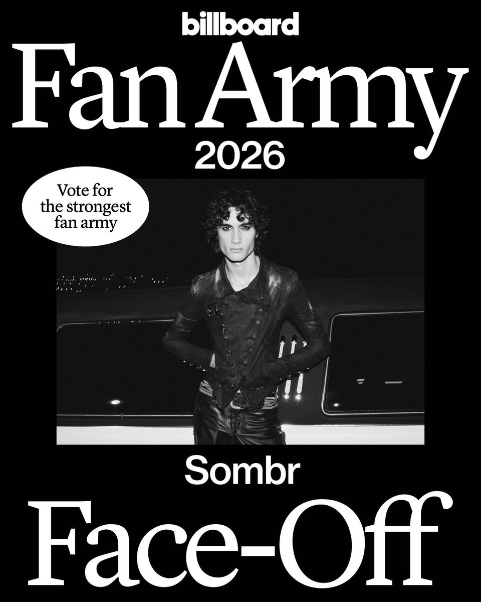 billboard's tweet photo. The competition is heating up! 🔥 Will Drake’s #TeamDrizzy or sombr fans have what it takes to advance in #BBFanArmy2026?
Vote: https://t.co/o2ZOPvl7vM https://t.co/AOylR4q0i2
