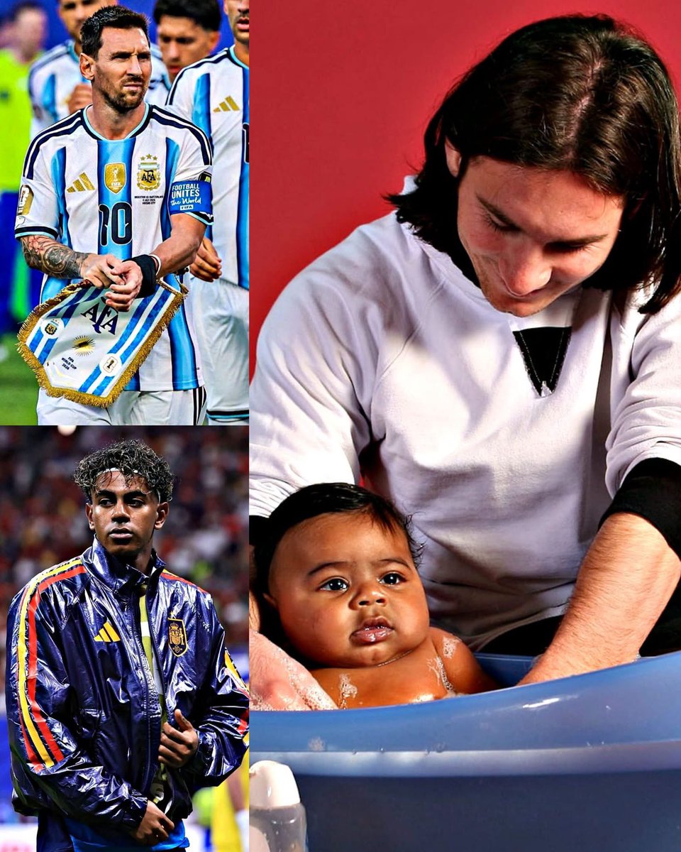 MotivacionesF's tweet photo. El destino del fútbol comenzó a escribirse entre agua y espuma en 2007. Hoy, esa historia llega a su capítulo más grande.

En diciembre de aquel año, un Lionel Messi de apenas 20 años participó en un calendario benéfico de UNICEF sosteniendo en brazos a un bebé de cinco meses dentro de una bañera azul. Ese bebé era Lamine Yamal.

CASI 20 AÑOS después, aquella imagen dejó de ser una simple coincidencia para convertirse en la historia más poética que el fútbol pudo imaginar.

El niño que un día fue abrazado por Messi ahora defenderá la camiseta de España 🇪🇸 en la FINAL de la Copa del Mundo. Enfrente estará el hombre que, sin saberlo, compartió con él una fotografía destinada a ser eterna, defendiendo a Argentina 🇦🇷.

No es solo una final.

Es el duelo entre la leyenda que marcó una era y el heredero llamado a escribir la siguiente.

Hay historias que parecen inventadas.

Esta, simplemente, la escribió el fútbol.