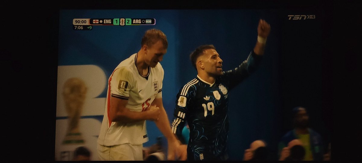 KUNJAN7029's tweet photo. 🤯AND THEY DONE IT AGAIN....🤯

ARGENTINA VS ENGLAND (2-1)

Argentina into the final 👏 

#fifaworldcup
Fifa world cup 
#argentina
#ENGARG
Tuchel
Spence
Pickford
Enzo fernandez 
Gordon
Simeone
Lautaro martinez 
Messi #messi
#argeng https://t.co/ryRyWg4zrx