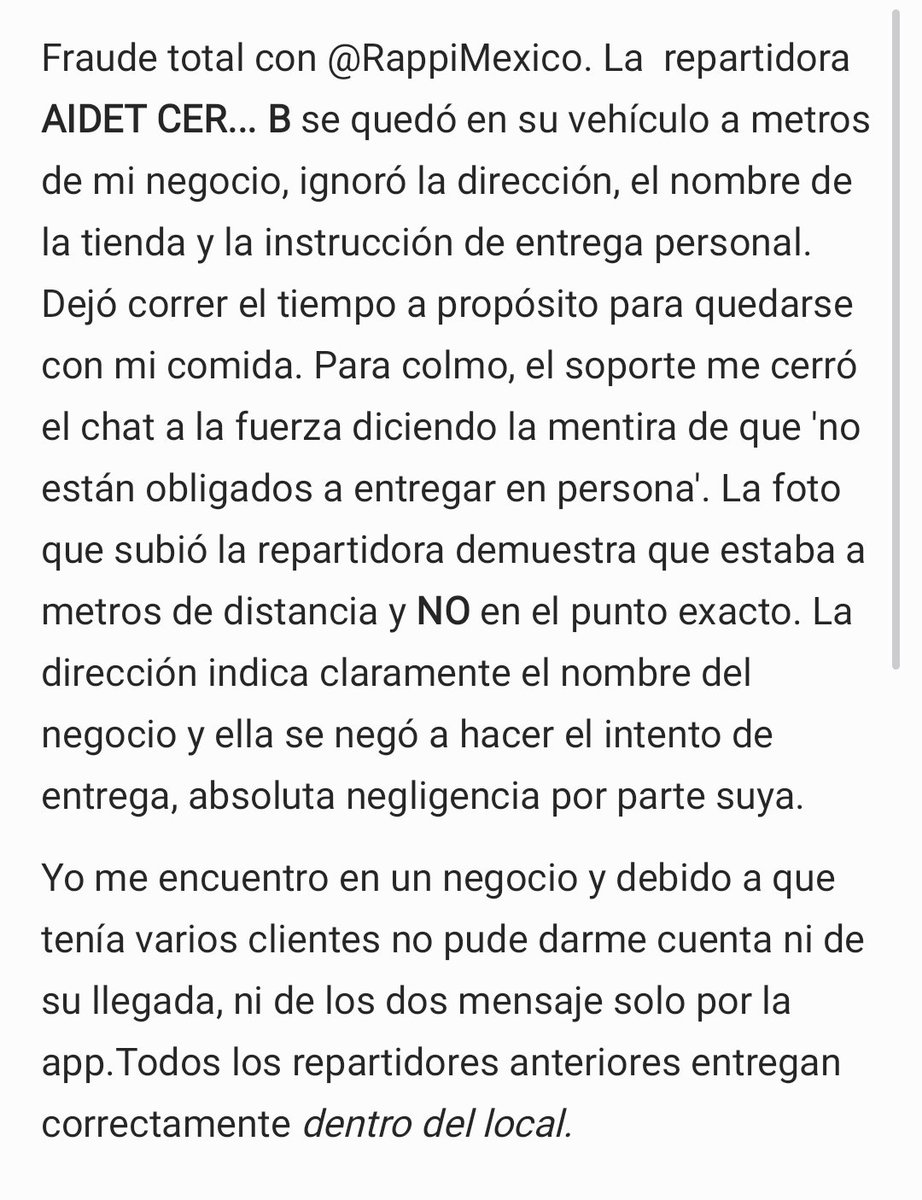 Candy_Sweettear's tweet photo. Fraude total con @RappiMexico. Se niegan a darme una solución justa.
Exijo que un supervisor real limpie la deuda injusta de mi cuenta de Rappi vinculada a @amazonmex. Antes de proceder con mi denuncia formal ante @Profeco. https://t.co/r7R559JVS5