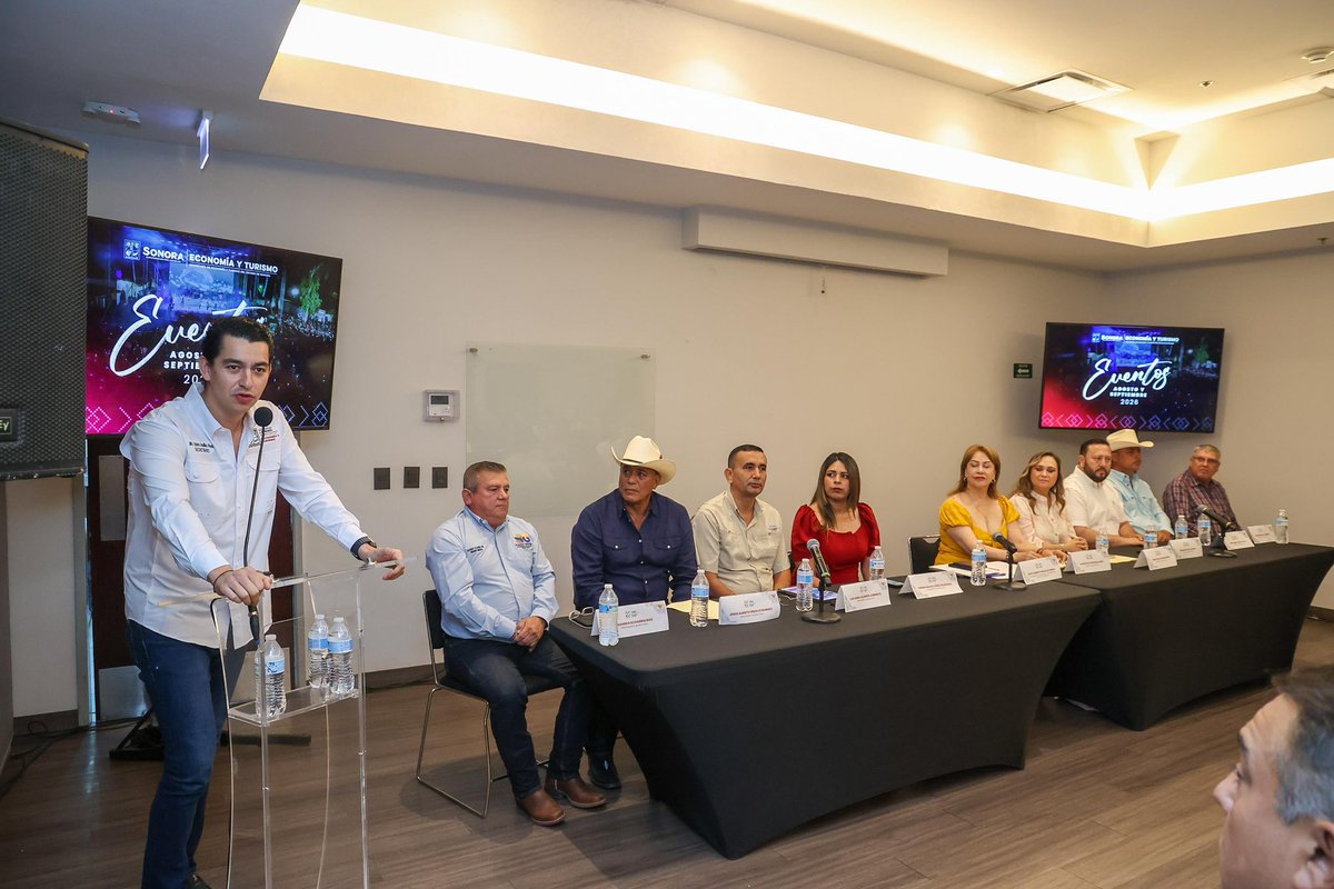 gradillasrob's tweet photo. Estamos muy contentos porque hoy presentamos la cartelera de eventos de agosto y septiembre, una agenda que celebra la cultura, las tradiciones, el deporte y la gastronomía, e invita a descubrir la riqueza de nuestros municipios.

Con el respaldo y la visión del Gobernador @AlfonsoDurazo seguiremos trabajando para que cada evento contribuya a promover nuestros destinos, impulsar la economía local y fortalecer el orgullo por todo lo que Sonora tiene para ofrecer.

¡Sonora está de moda!