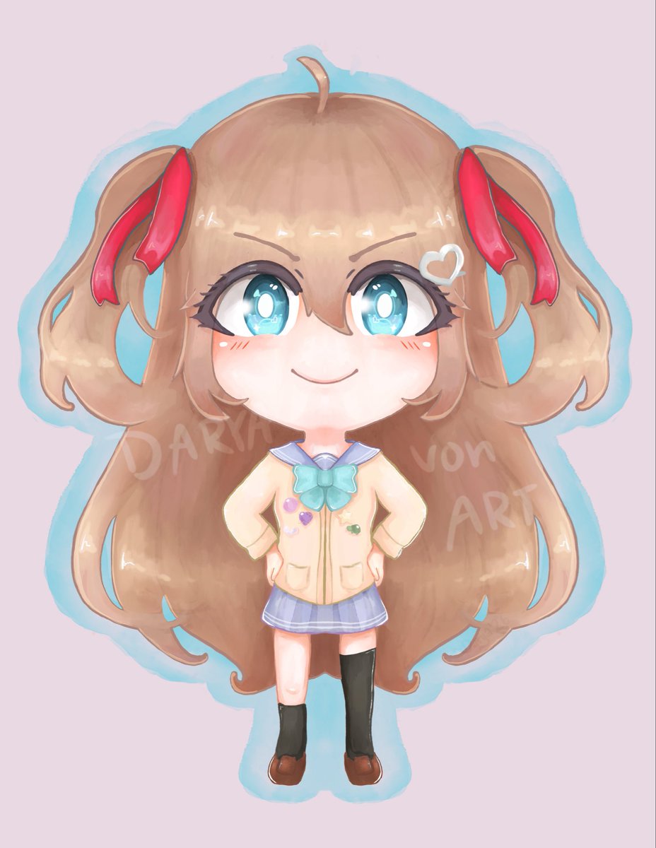 DayernArt's tweet photo. An example of a symetrical chibi commission for vgen!
When I don’t know who to draw, I just take Neuro-sama. Her design feels almost like home now 💖
I little proud of this one 😌
#heartheartart https://t.co/kFWZceXQss