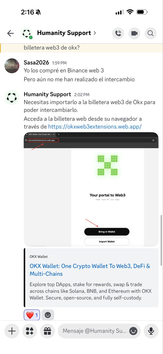 AbdelSammer's tweet photo. I've been trying to make the claim for 2 months I have my supports and everything but today I started to investigate on the internet and he sent me to a discord that you have on their page and I thought it was your support I gave him access to my bnb chain wallet and they took out all my funds please take me into account for the exchange My Wallet is 
0xa41a0c5d6631a8444cc7fff24316b7c241de71b0
@Humanityprot @terencekwok 
I really have 2 months waiting for Telegram they don't answer by Gmail either I went to discord and they scammed me and took my tokens thinking it was the only place where they had support

I gave access to my wallet to a scammer for lack of answers they don't know how I feel right now I lost everything