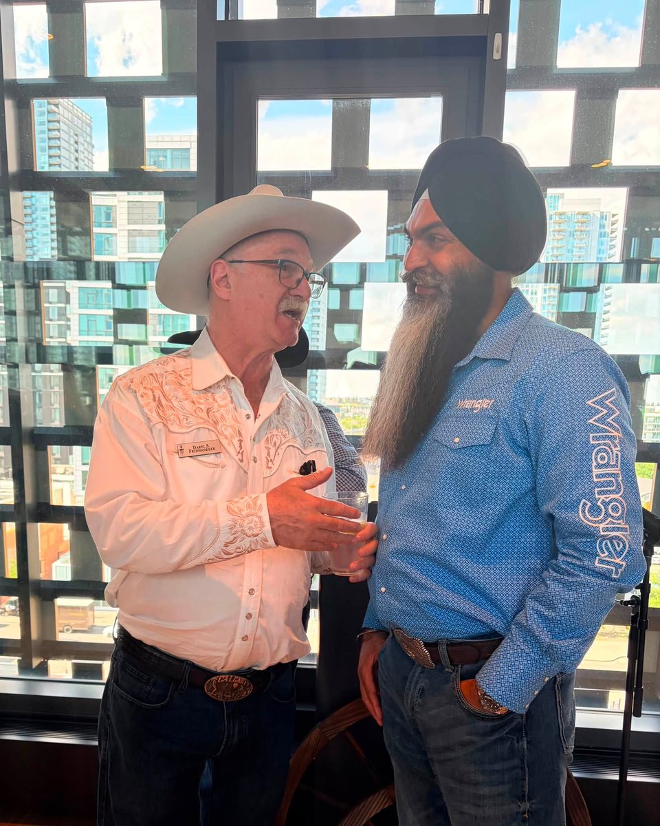 AmanpreetSGill's tweet photo. Stampede season is always a special time to see Calgary come together. Celebrating the traditions and community spirit that make our region such a special place to call home.

Great to connect with MP @shuvmajumdar, Councillor @YuleLoveYYC, and Mayor @JeromyYYC. https://t.co/YFT9smJXB1