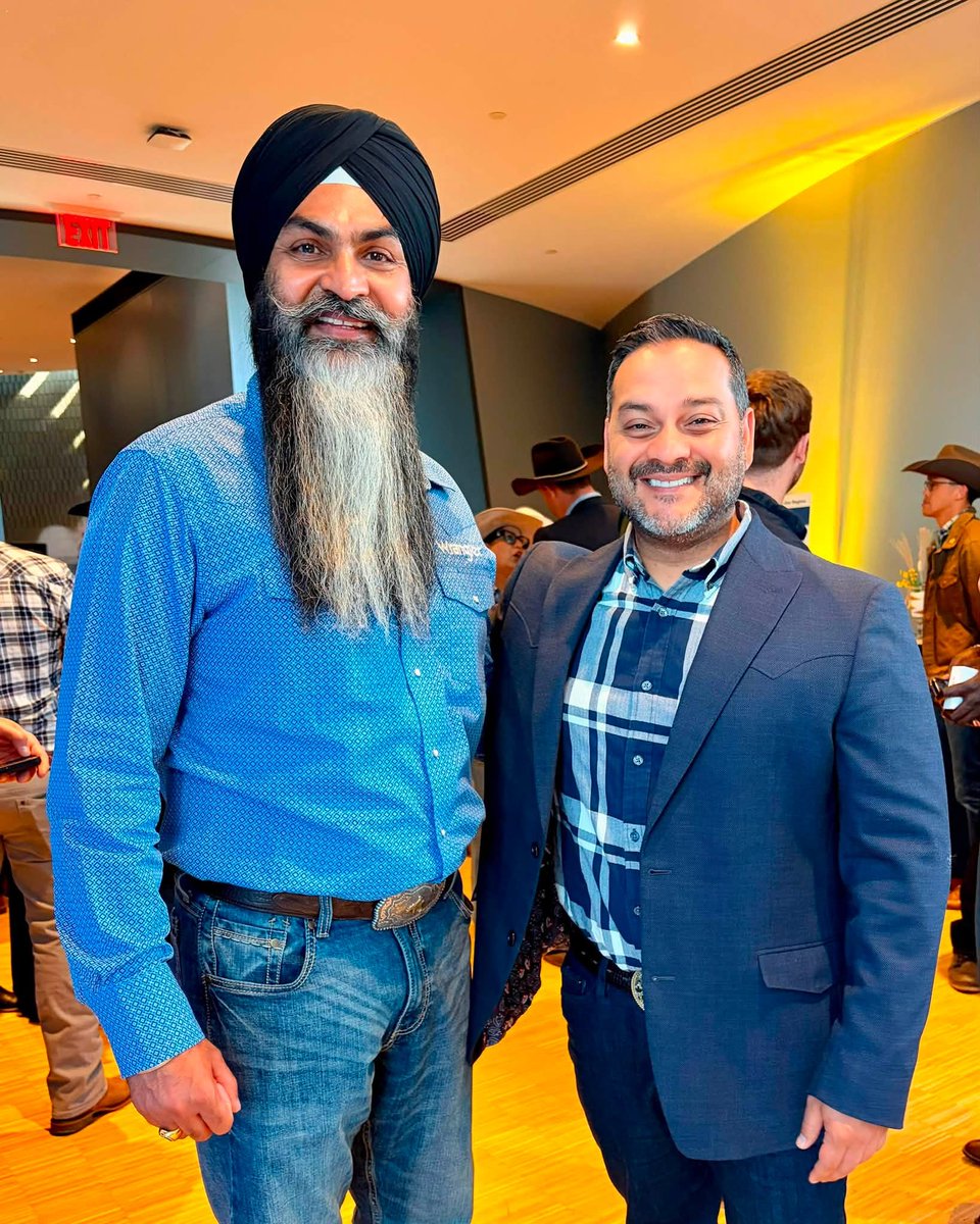 AmanpreetSGill's tweet photo. Stampede season is always a special time to see Calgary come together. Celebrating the traditions and community spirit that make our region such a special place to call home.

Great to connect with MP @shuvmajumdar, Councillor @YuleLoveYYC, and Mayor @JeromyYYC. https://t.co/YFT9smJXB1