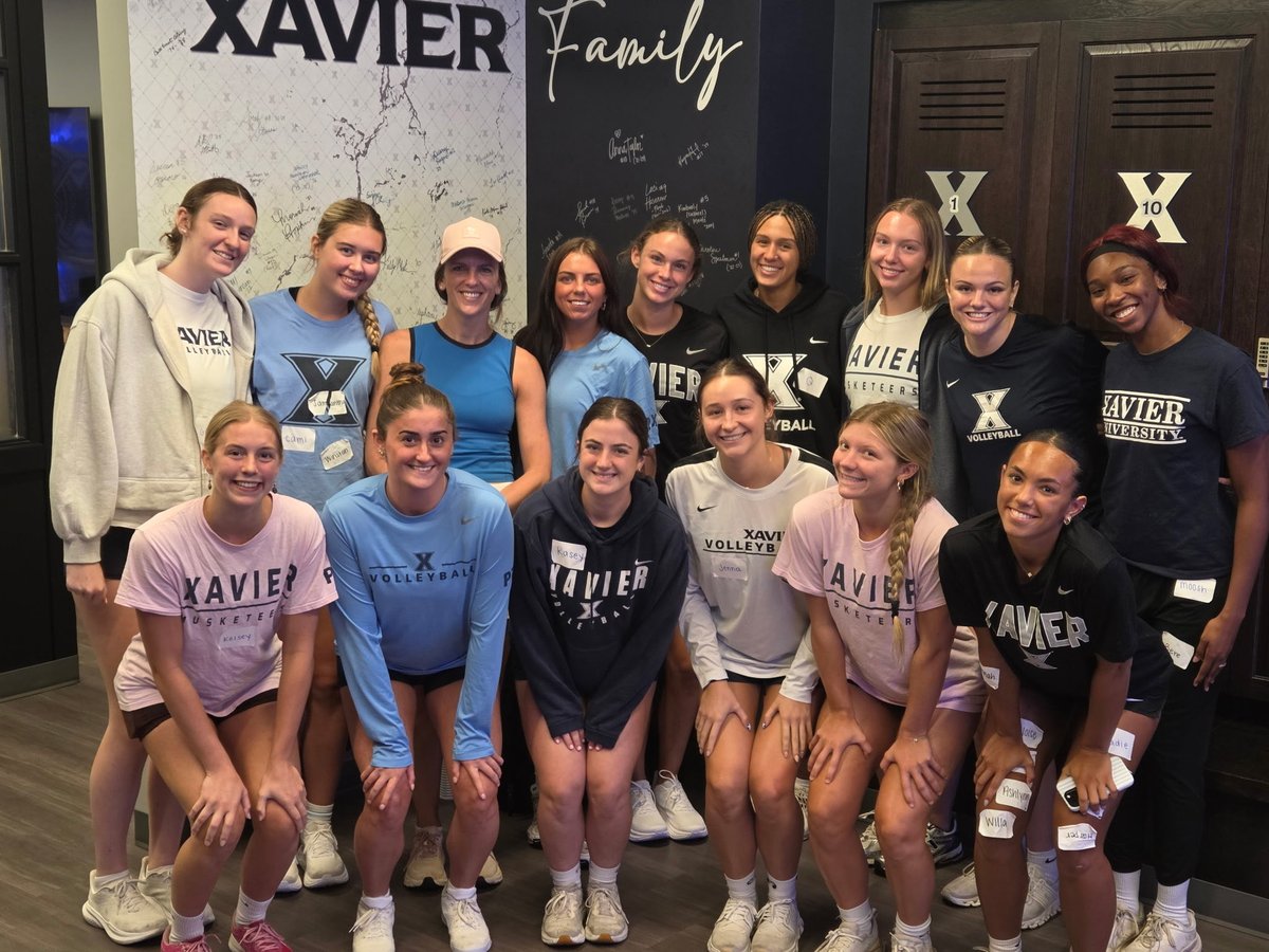 XavierVBALL's tweet photo. Kelly (Ruth) Mahin ‘09 spoke with our program about her time at Xavier and the lessons she took away from the court.

Always special to have our alumni back on campus 💙⚔️ https://t.co/2iGt0r7ePd