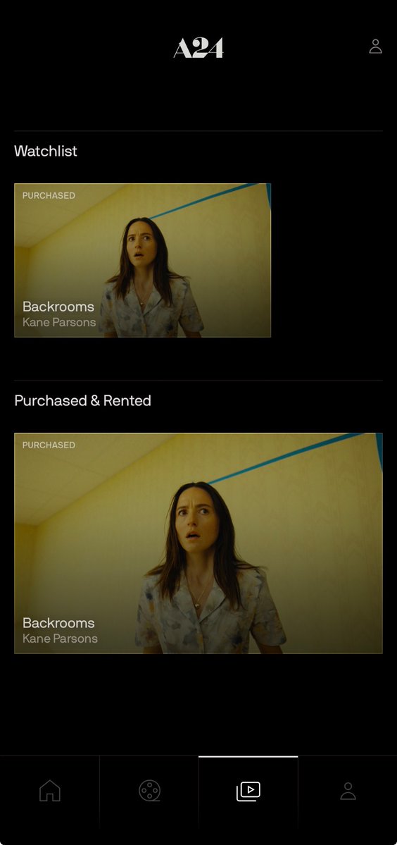 Rez29623288's tweet photo. @brandonsedai @javier078 You can watch it without a subscription. Check the separate preorder email for your digital copy. Download the A24 app, sign up with the same email, and stream it. I just started watching it on my TV. No native Apple TV app, so cast from phone😈🍿🥃 https://t.co/3x4YKwu0W6