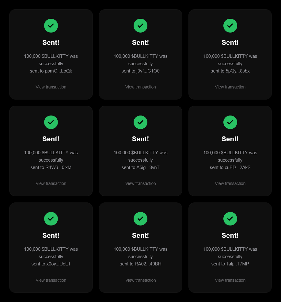 BullKittySolana's tweet photo. Each wallet can receive 100,000 $BULLKITTY 🪂

Leave your $Sol address and repost ♻️

Like and repost the pinned tweet 📌

First 777 wallets ⬇️ #SolanaAirdrop https://t.co/mTycTKsQ3x