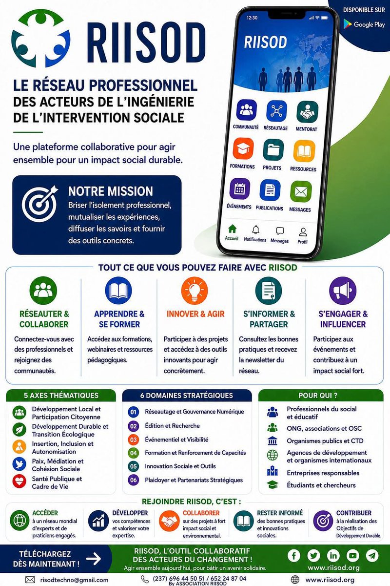 risodtechno's tweet photo. Acteur du social, de l'inclusion ou du #DeveloppementDurable ? Ne portez plus vos projets seul ! 🌍🤝
Découvrez RIISOD, le réseau pro pour réseauter, se former et agir ensemble pour l'#ImpactSocial. 
 Rejoignez-nous : https://t.co/S9FG969nMn
Android : Riisod #InterventionSociale https://t.co/4RZGZlX3H3