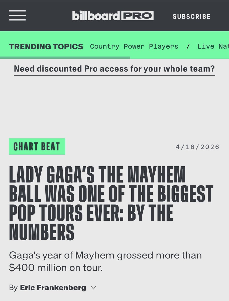 byLadyInRed's tweet photo. @Pucah_Ari @adrielthisway @xanolmi @xamsacull @ARTPOPaoty Vamos lá, amg. 
Mayhem - 419M via Touring e Billboard. Ou a Billboard só relevante quando solta notinha pra enaltecer a Rasputia texana? 

Mas eu adorei a parte do "sem recorte" e tendo que fazer recorte de vendas locais, já que o Caixão Carter apanha do Mayhem em vendas GLOBAIS https://t.co/B0N95maeBw
