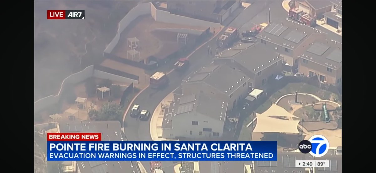 DanielFireTruck's tweet photo. Air 7 from ABC7 is live over the Fire right now, giving a good Aerial View on the #PointeFire.

https://t.co/GLgkbc2hEM https://t.co/7EgH3MlF76