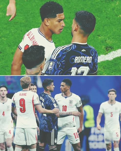 LfcNuel's tweet photo. 🗣️ Reporter: “Describe the game tonight and how does it feel to play against Argentina”

🗣️ Jude Bellingham: “If I speak, they won’t let me play in the World Cup ever again.” https://t.co/dT4EEGYclA