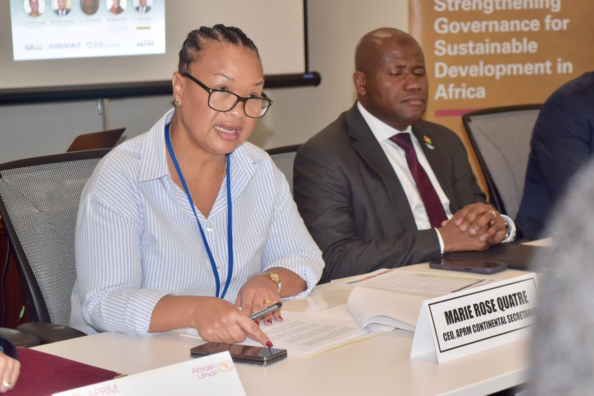 APRM_MarieRose's tweet photo. Today, I welcomed partners and participants to the @APRMorg –@UNOSAA1 –@SDG16Plus VNR Lab on African agency in agile and responsive governance organised as part of the official VNR Labs of the HLPF 2026. In my remarks, I emphasised that the challenge before us is not the absence of frameworks, but the need to translate existing commitments into meaningful action.
 
National development plans must be reflected in public budgets and investment decisions. International cooperation should strengthen country systems rather than establish parallel structures that are difficult to sustain. Ultimately, progress must be felt in people’s everyday lives and reflected in the confidence they place in public institutions.
 
I also welcomed the participation of young people and civil society, whose voices should be heard while priorities are still being shaped, rather than only after decisions have been taken. Their perspectives help institutions understand where policies are delivering and where adjustments may be required.